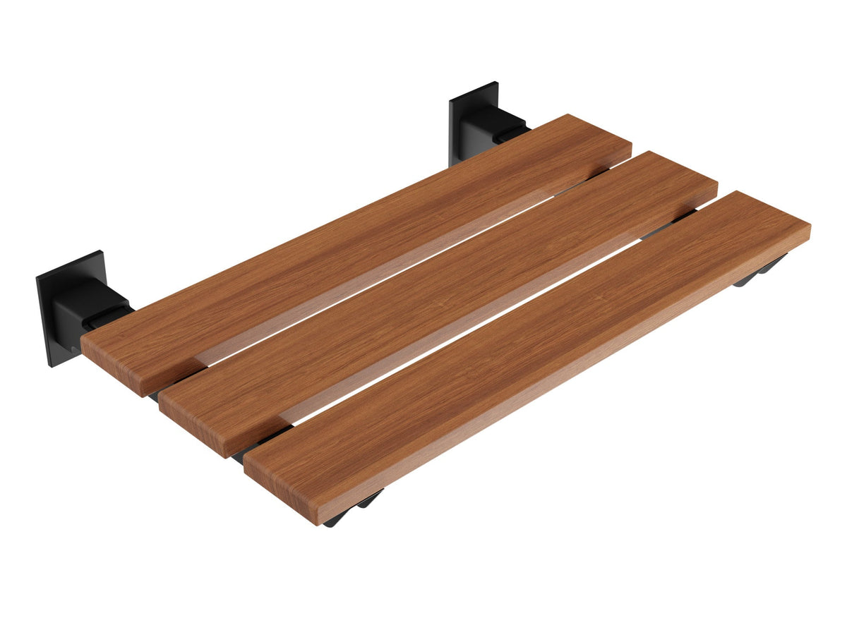 18.7 x 12.6 Shower Seat, ANZZI Bohemian Folding Teak Wall Mount