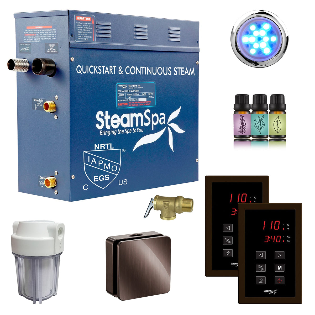 Steam Shower Generator, Full Package, Royal New Square