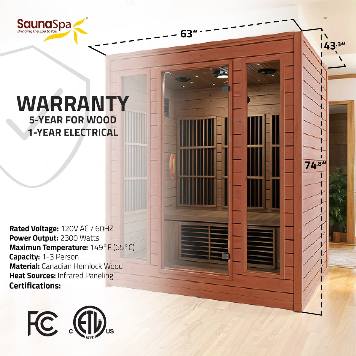 Infrared Sauna, Curacao Person Carbon FAR