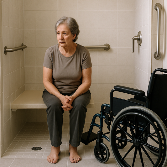 Handicap shower for elderly and disabled 