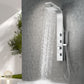 Sans Series 40 in. 3-Jetted Full Body Shower Tower System with Rainfall Showerhead and Spray Wand in Brushed Steel