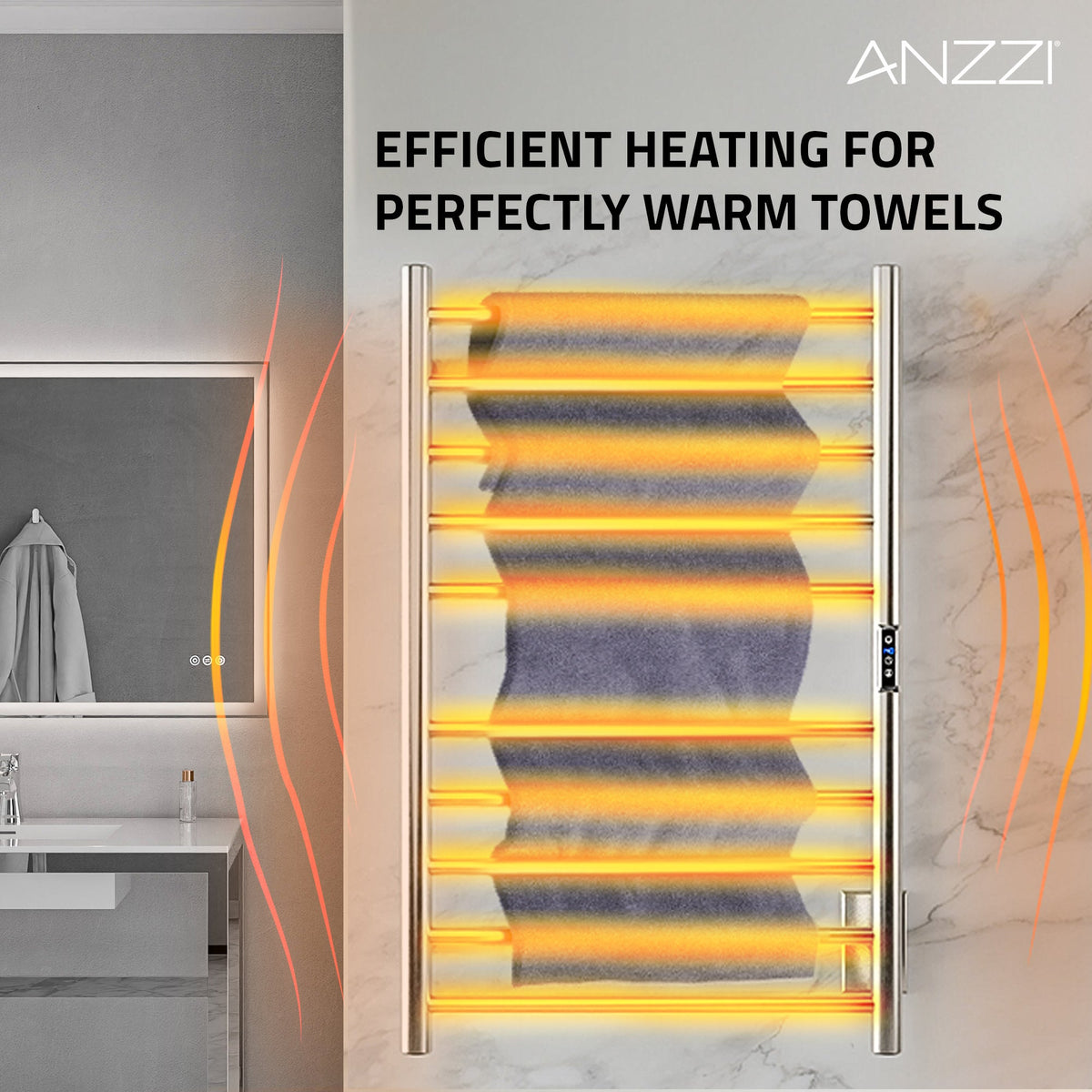 Towel Warmer, Bali Bar Mounted Electric