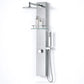 Coastal Series 44 in. 2-Jetted Full Body Shower Tower System with Rainfall Showerhead and Spray Wand in Brushed Steel
