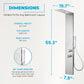 Shower Panel, Collines Jetted Tower Heavy Spray Wand