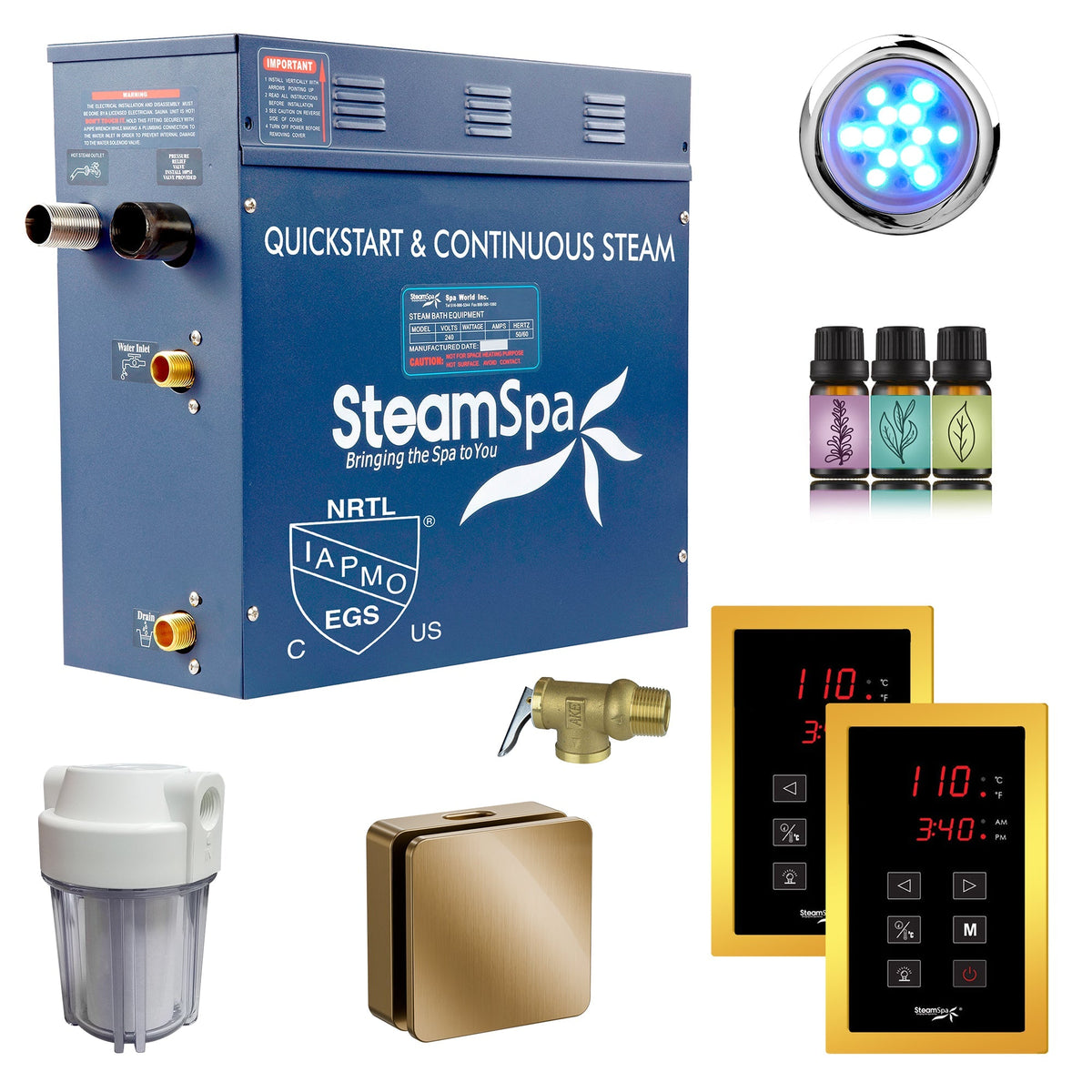 Steam Shower Generator, Full Package, Royal New Square