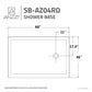 Tiers Base Series 36 in. L x 60 in. W Alcove Shower Shower Pan Base with Right Drain in Glossy White Marine Acrylic