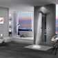 LEVEL Series 66 in. 3-Jetted Full Body Shower Panel System with Heavy Rain Shower and Body Jets and Spray Wand in Black