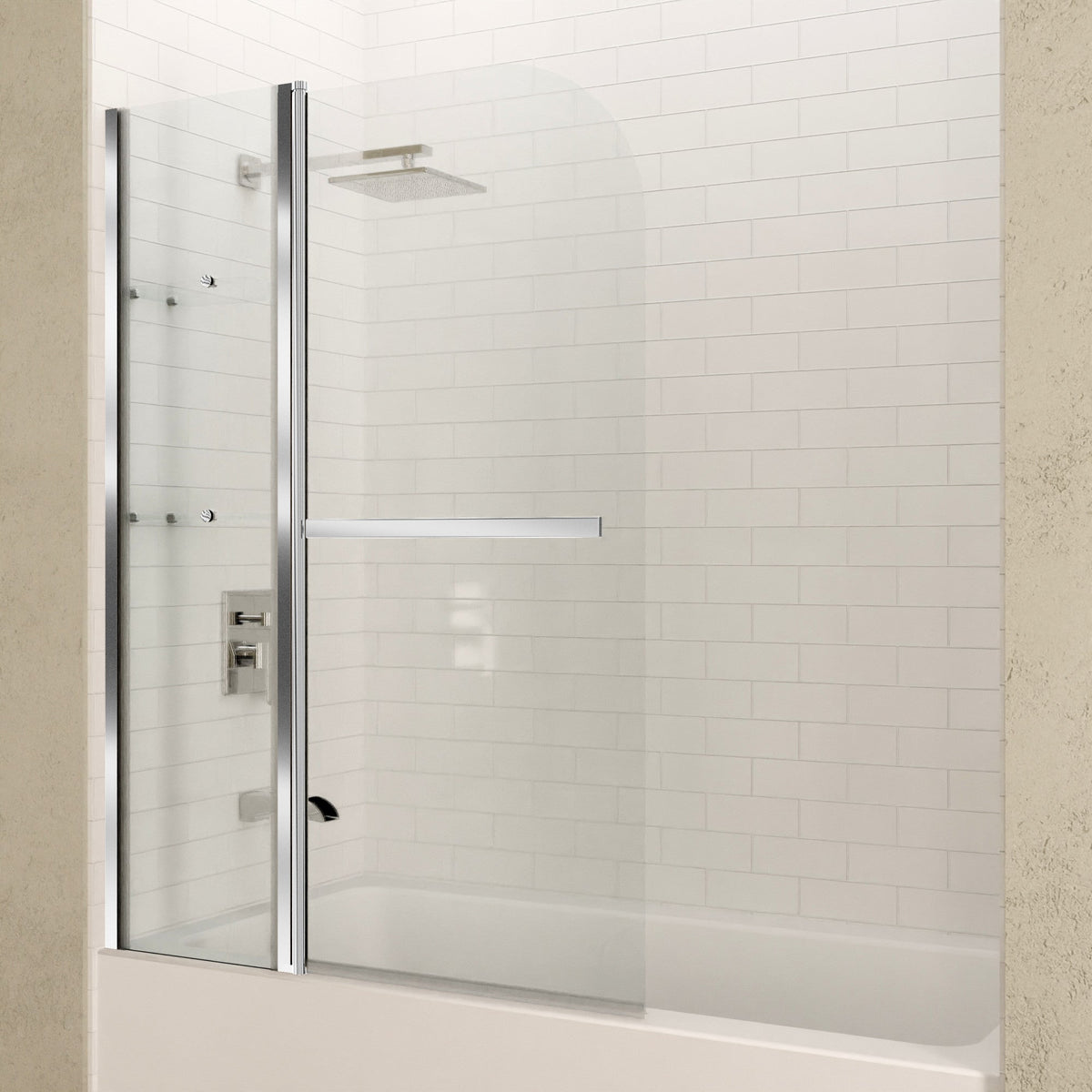 48 x 58 Tub Shower Door, Galleon Frameless TSUNAMI GUARD