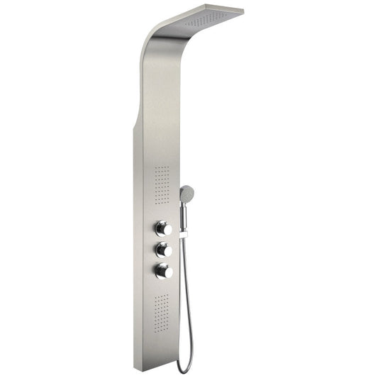 Shower Panel, Arc Jetted Full Body Stainless Steel
