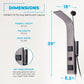 Shower Panel, Aura Jetted Full Body