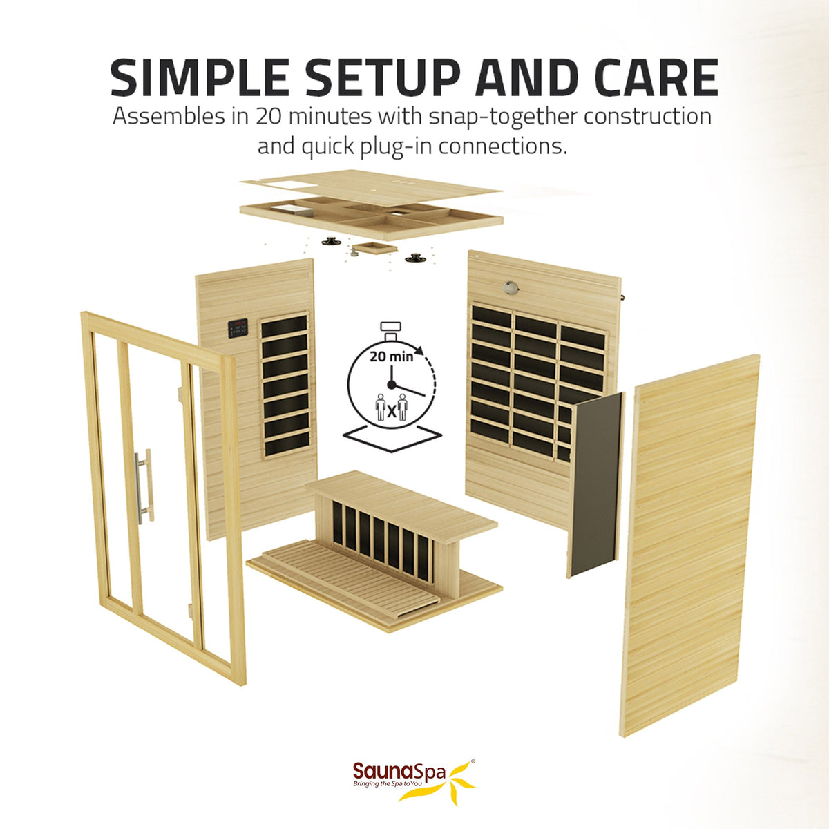 Infrared Sauna, Ischia Person Indoor Hemlock