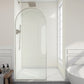 Ember Series 34 in. x 78 in Framed Arch Fixed Shower Screen Door with 8mm Tempered Clear or Fluted Glass