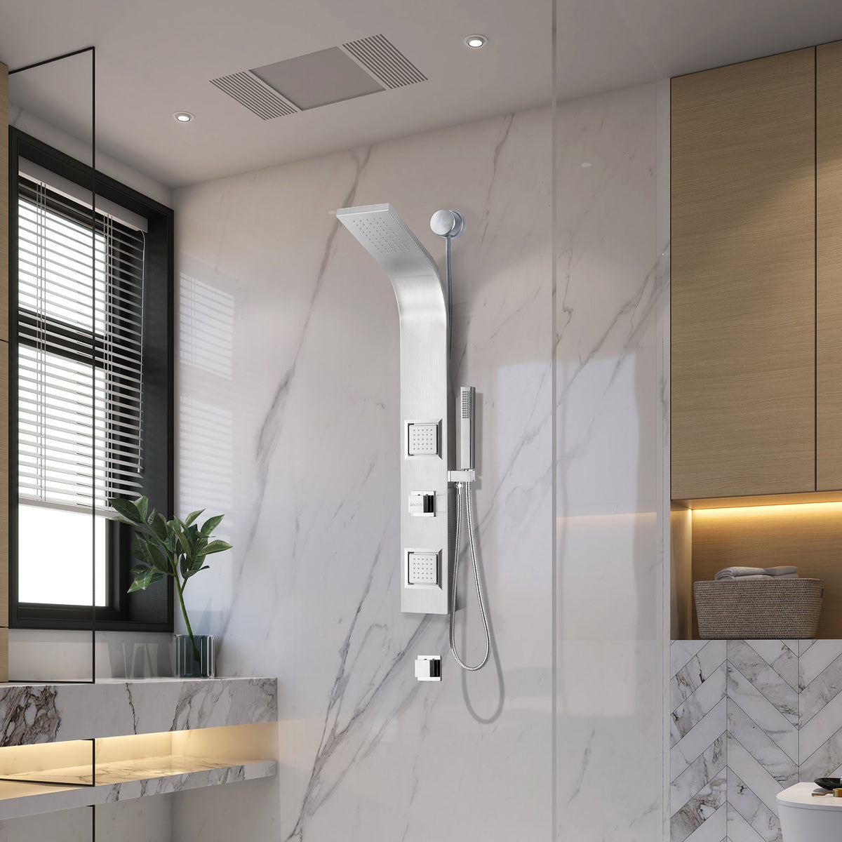 Shower Panel, Aura Jetted Full Body