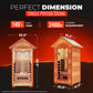 Outdoor Sauna, 2 Person Cabin Red Pad Controller