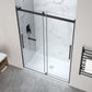 76 x 57 Framed Shower Door, Center Drain, Pan Only