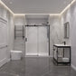 48 x 76 Frameless Shower Door, Rhodes Sliding Tsunami Guard