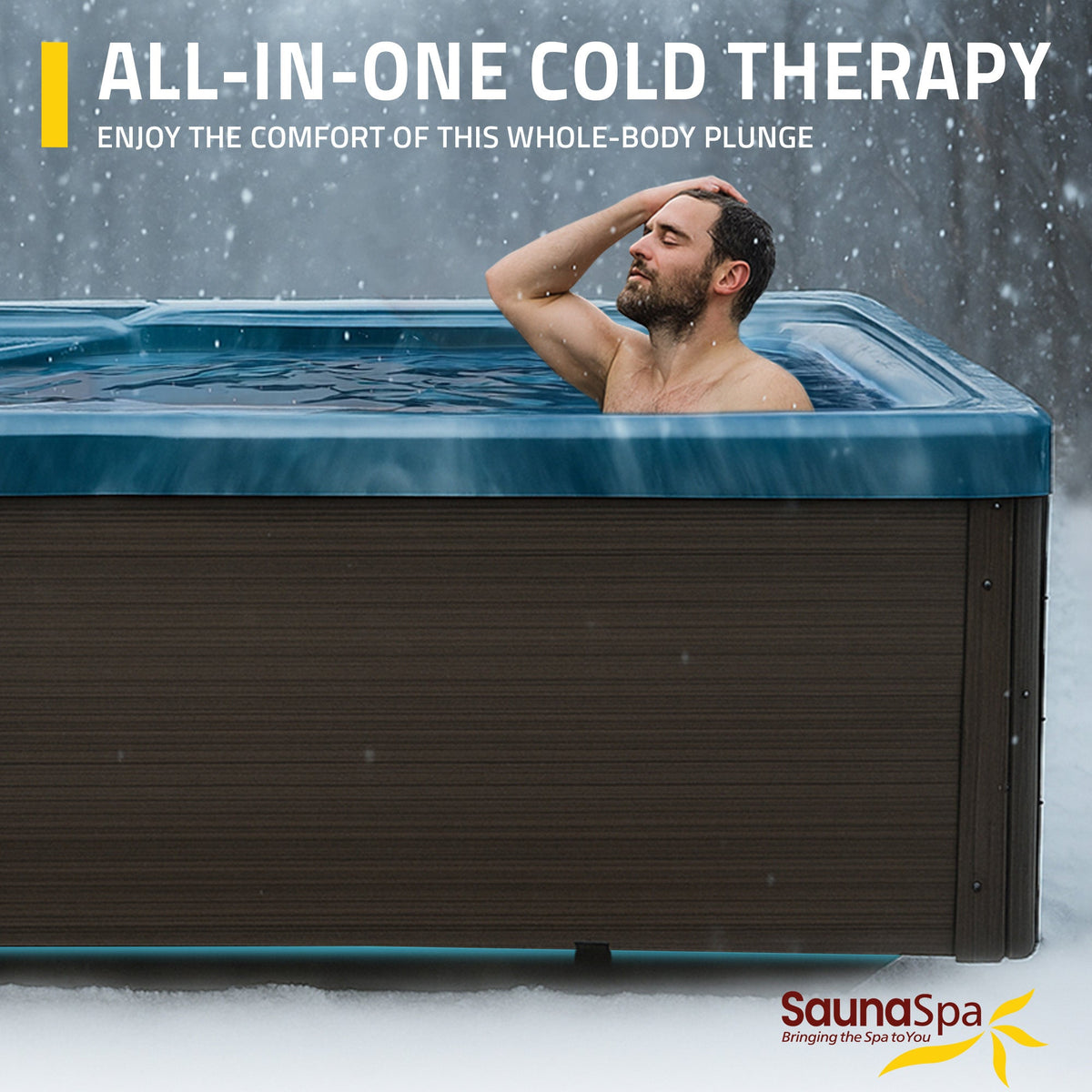 Cold Plunge Tub, All One Hot Built WiFi Blue