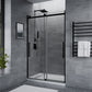 48 x 76 Frameless Shower Door, Stellar Sliding Tsunami Guard