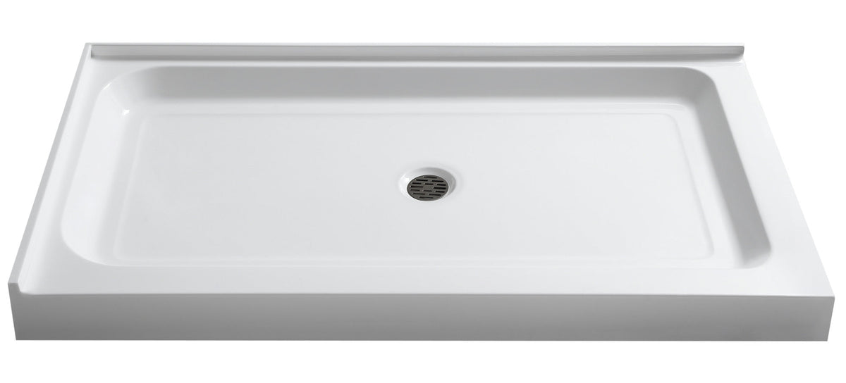 48 x 36 Shower Base, Pan Only, ANZZI Port Corner Durable High-Gloss White