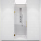 Fellow Series 30 in. x 72 in. Frameless Hinged Shower Door with Clear Tempered Glass and Tsunami Guard