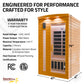 Infrared Sauna, 2 Person Indoor Cabin Chromotherapy Lighting