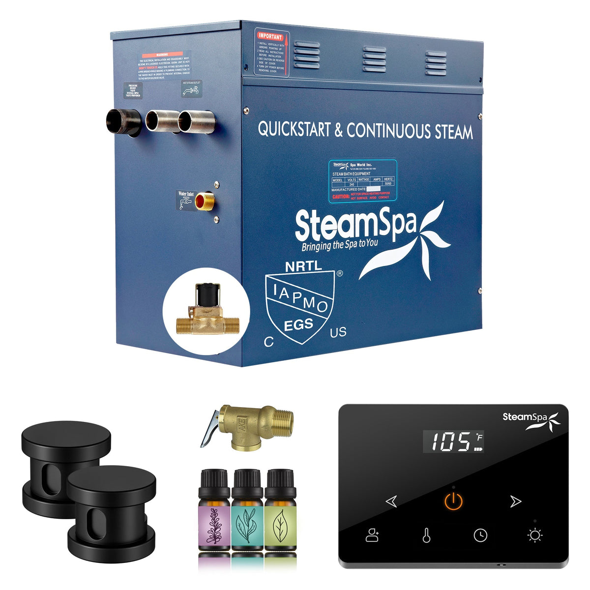 Steam Shower Generator, Full Package, Oasis Wireless 3