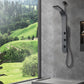 Cici Series 39 in. 2-Jetted Shower Tower with Heavy Rain Shower and Body Jets and Spray Wand