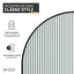 Ember Series 34 in. x 78 in Framed Arch Fixed Shower Screen Door with 8mm Tempered Clear or Fluted Glass
