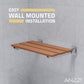 18.7 x 12.6 Shower Seat, ANZZI Bohemian Folding Teak Wall Mount