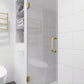 Fellow Series 30 in. x 72 in. Frameless Hinged Shower Door with Clear Tempered Glass and Tsunami Guard