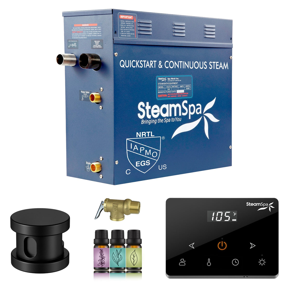 Steam Shower Generator, Full Package, Oasis Wireless 3