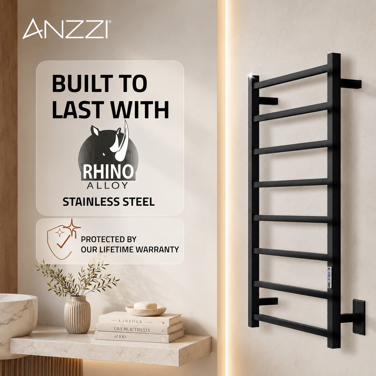 Towel Warmer, Note Bar Stainless Steel