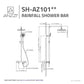 Shower Head, Heavy Rainfall Stainless Steel