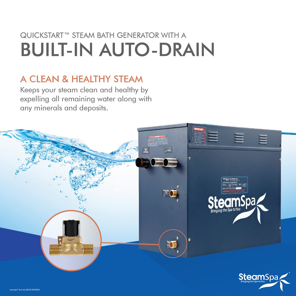 Steam Shower Generator, Full Package, Royal Series