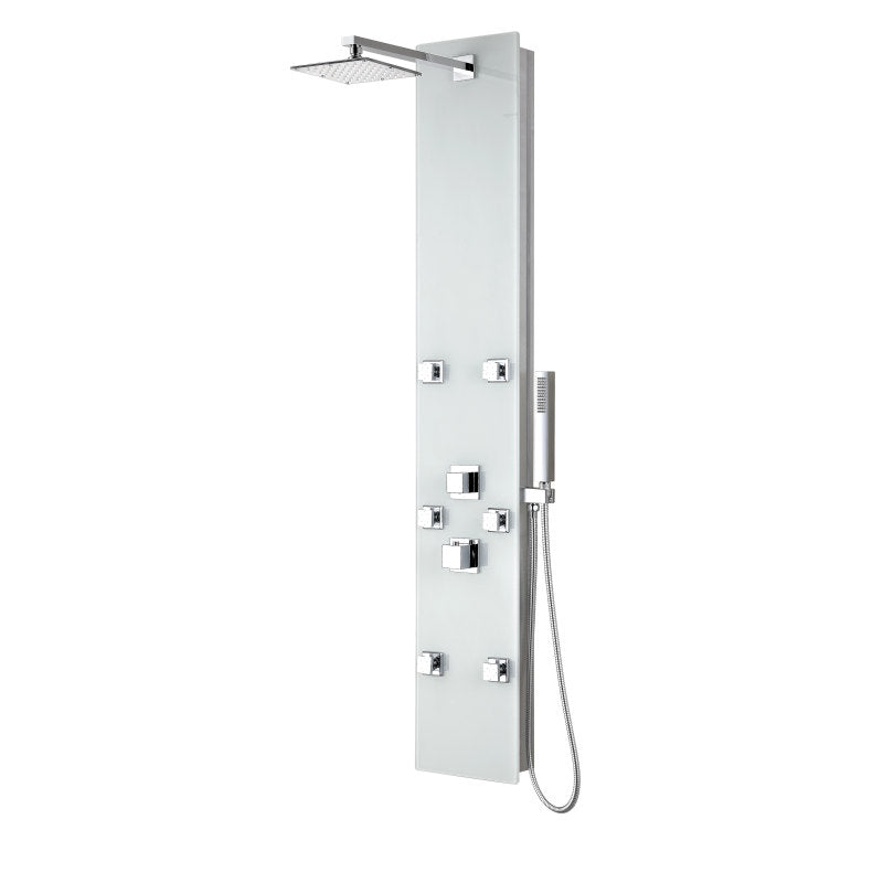Shower Panel, Rhaus Jetted Full Body Wand White
