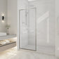 Welle 34 in. x 74 in. Framed Fixed Shower Screen Door with 5/16" (8mm) Tempered Fluted or Clear Glass
