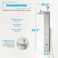 Beverly Series 43 in. 3-Jetted Shower Tower with Heavy Rain Shower and Body Jets and Spray Wand