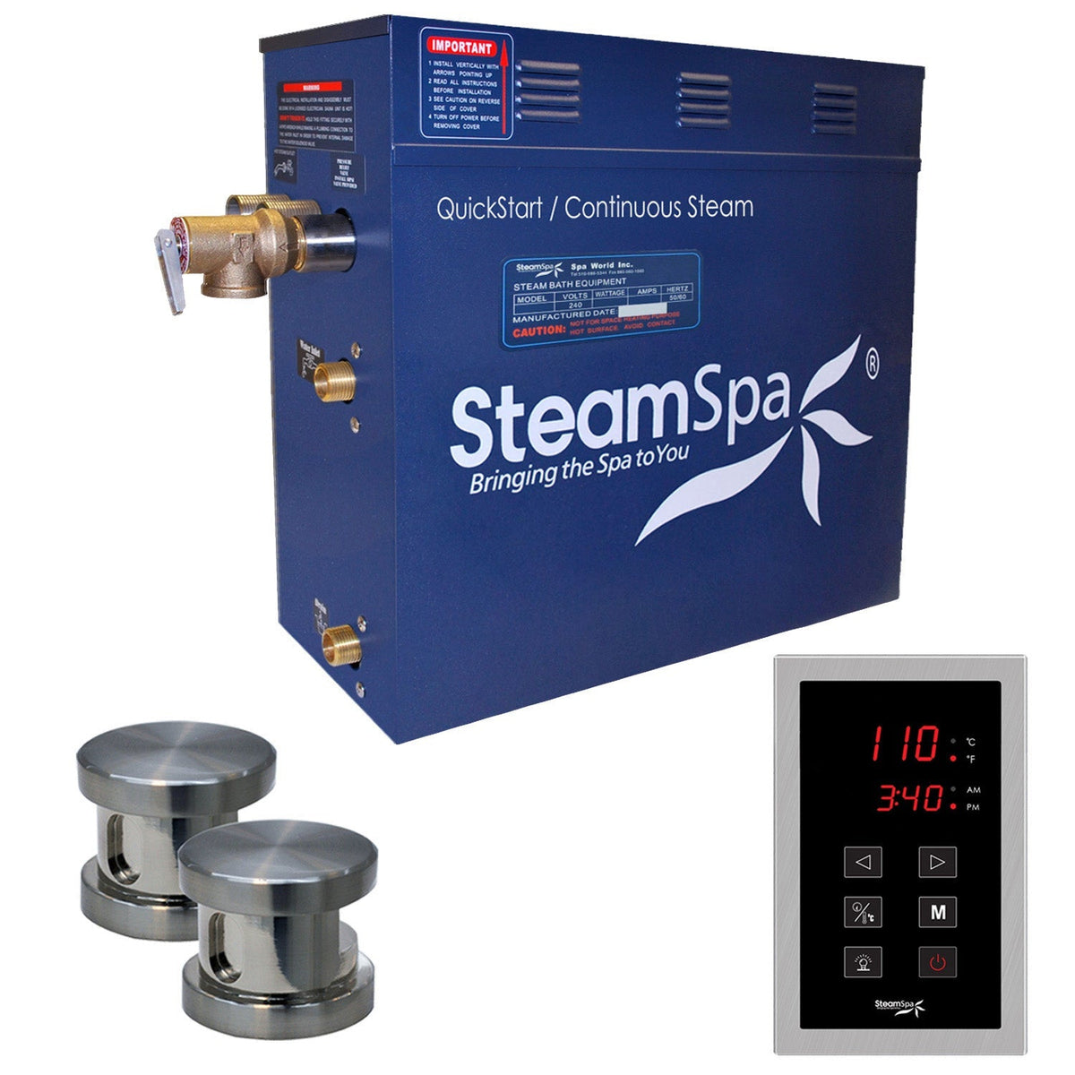 Steam Shower Generator, Full Package, Oasis Series