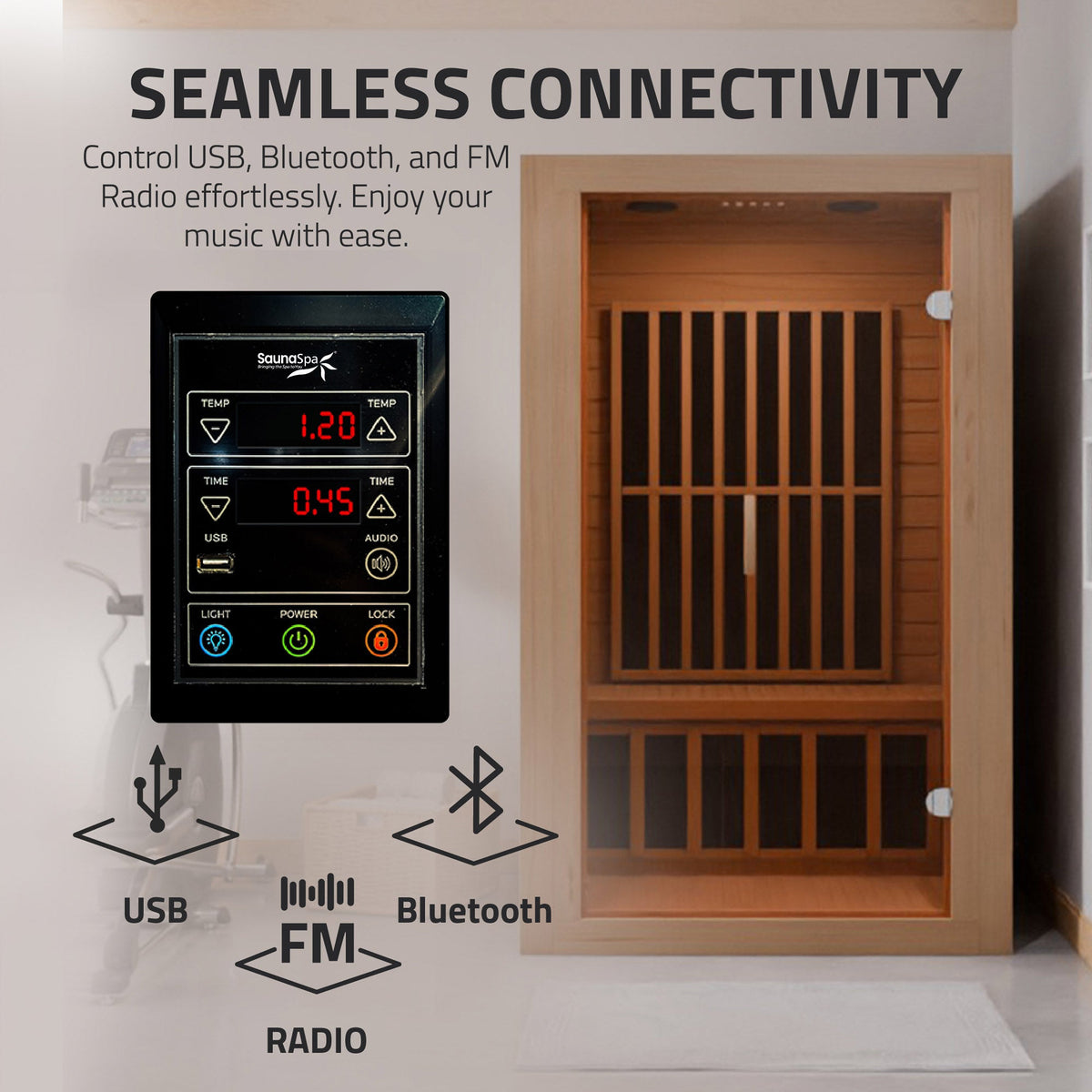 Infrared Sauna, Viti Person Indoor Hemlock