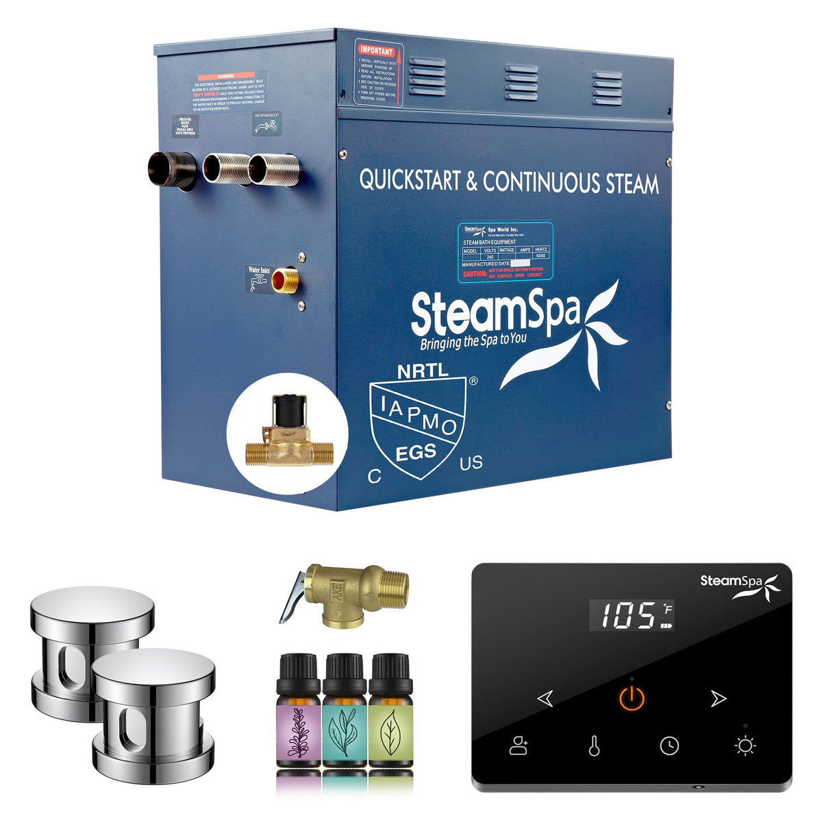 Steam Shower Generator, Full Package, Oasis Wireless 2
