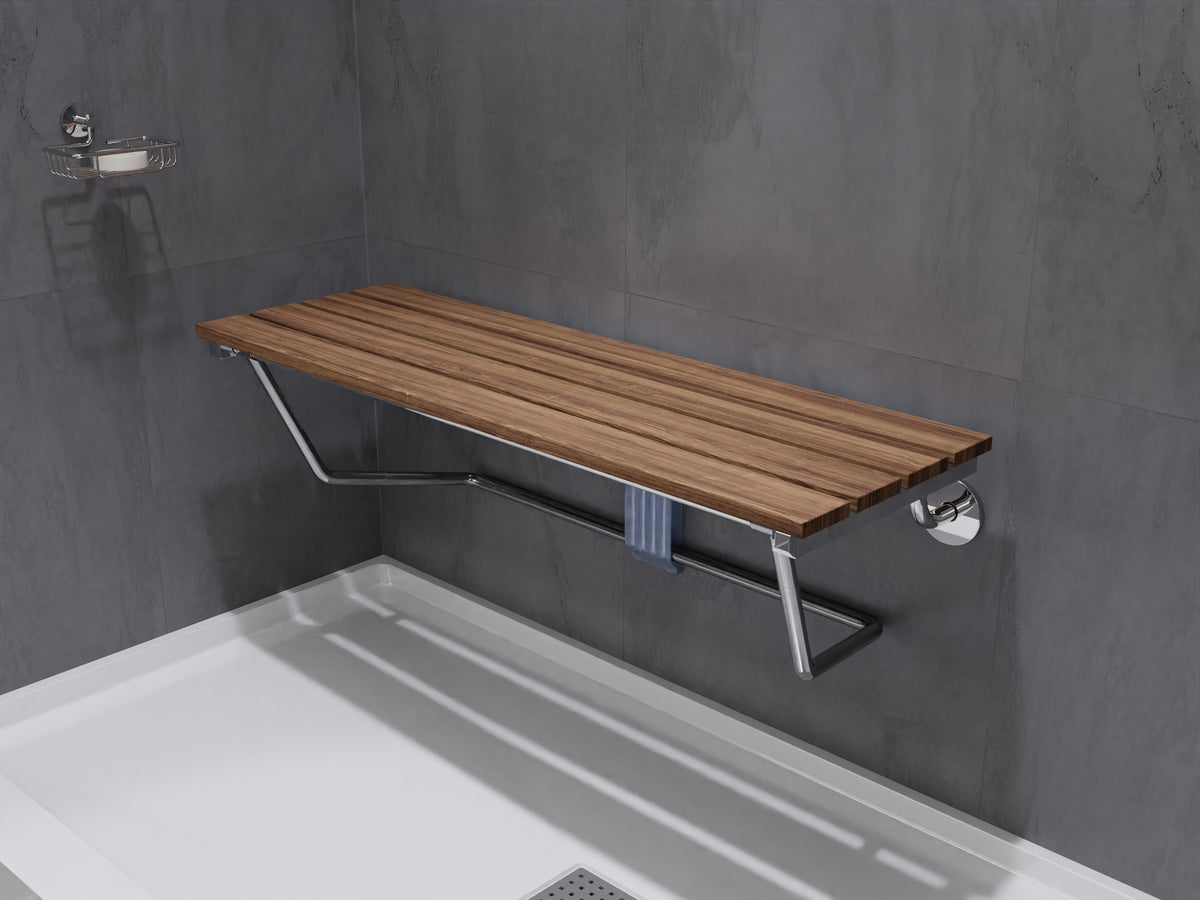Shower Seat, Two Person Teak Wood