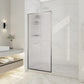 Welle 34 in. x 74 in. Framed Fixed Shower Screen Door with 5/16" (8mm) Tempered Fluted or Clear Glass