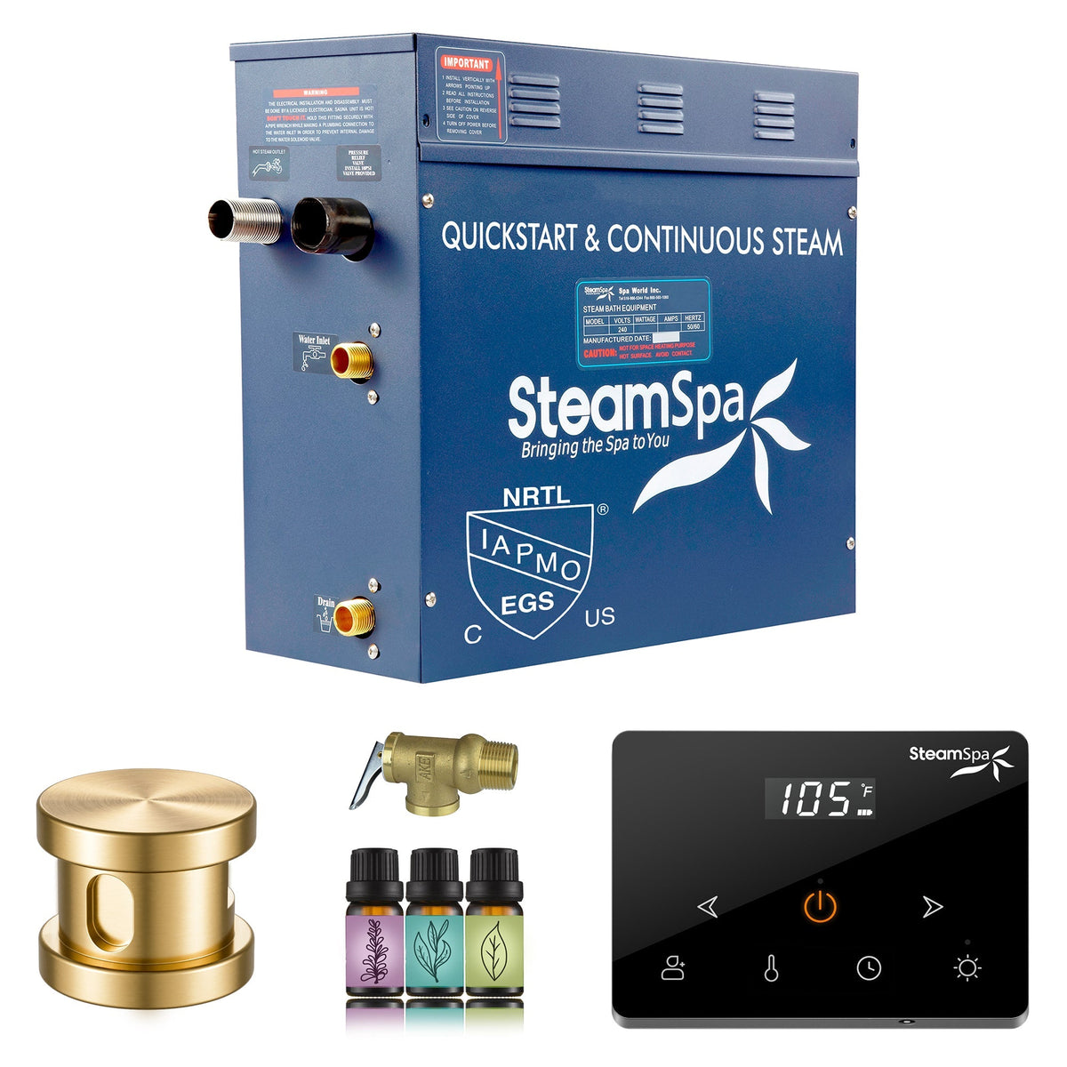Steam Shower Generator, Full Package, Oasis Wireless 3