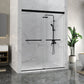 Ward Series 56 to 60 in. x 76 in. Frameless Sliding Shower Door with 3/8" (10mm) Tempered Clear Glass