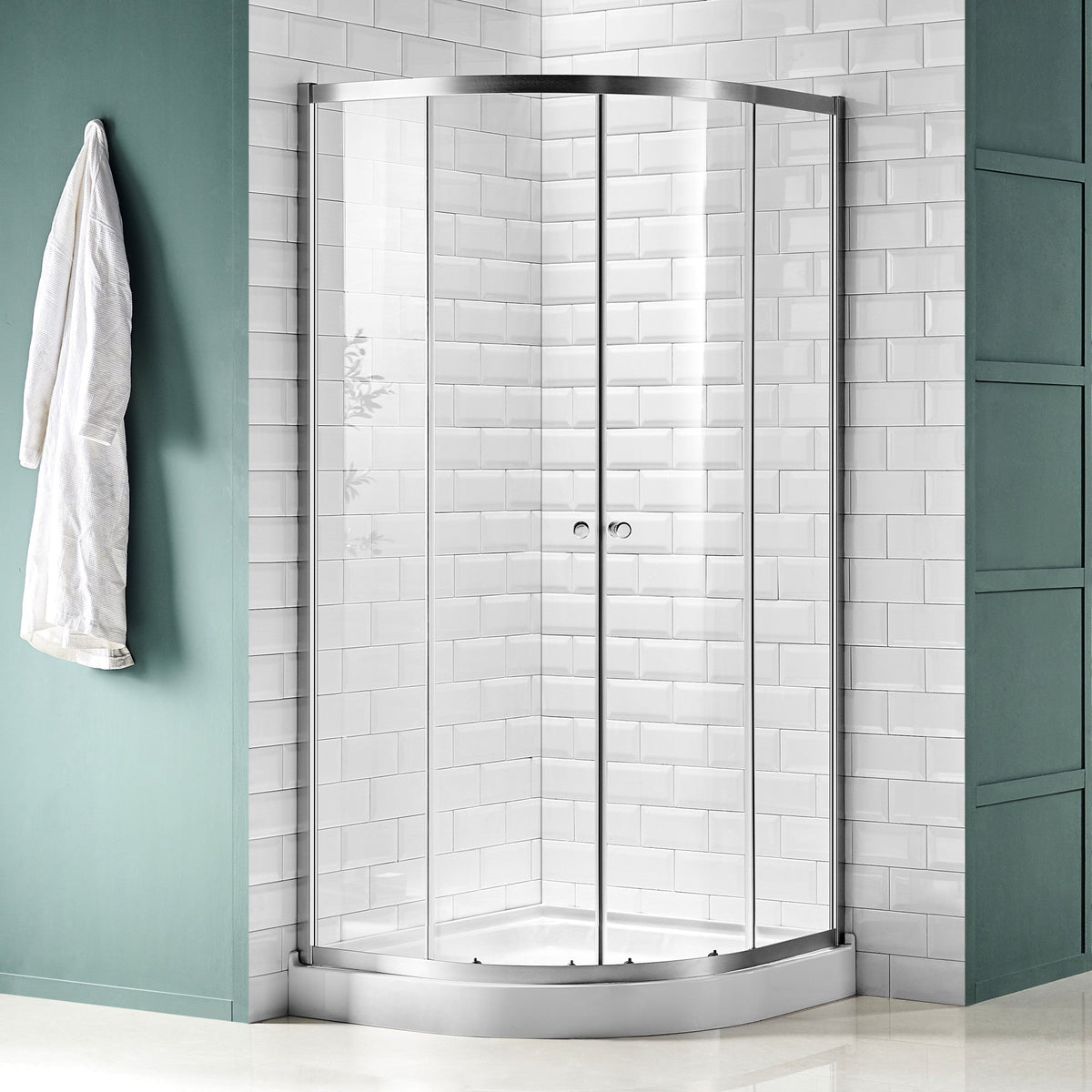 Mare 35 in. x 76 in. Framed Shower Enclosure with TSUNAMI GUARD