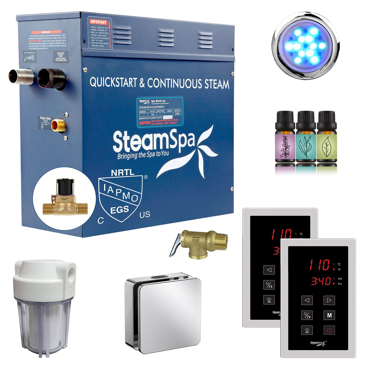 Steam Shower Generator, Full Package, Royal New Square