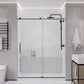 Madam Series 56 to 60 in. x 76 in. Frameless Sliding Shower Door with Clear or Tinted Tempered Glass and Tsunami Guard
