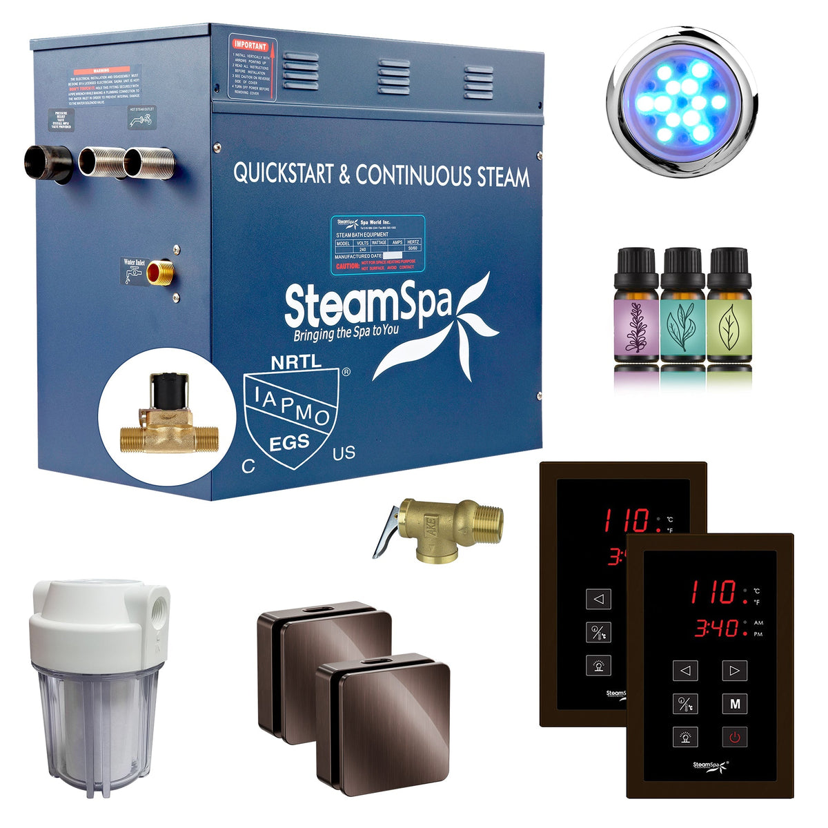 Steam Shower Generator, Full Package, Royal New Square