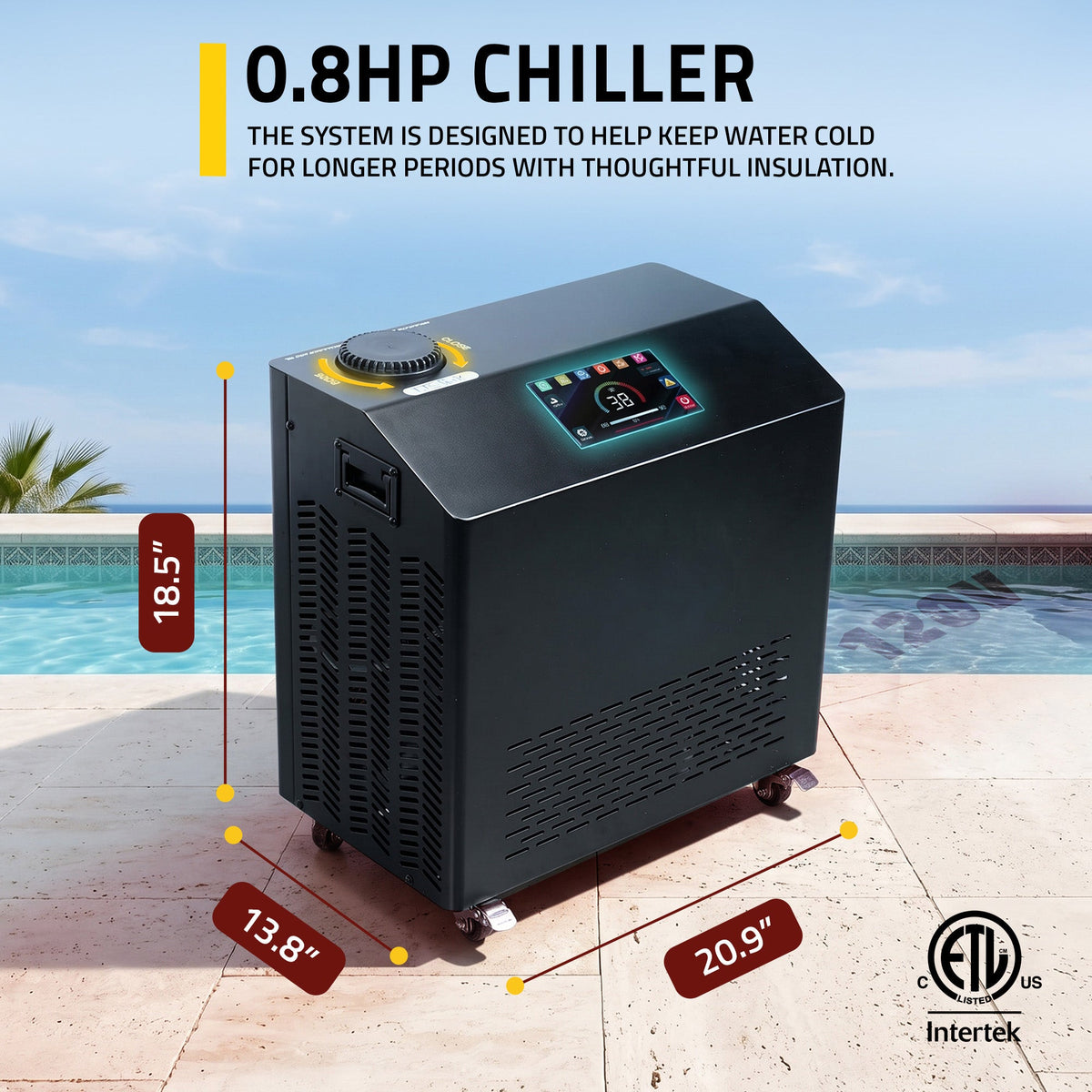 Cold Plunge Tub, Gale Chiller Black Cooling