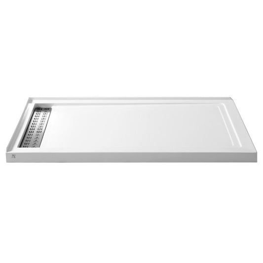 Shower Base, Left Drain, Pan Only Marine Acrylic